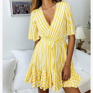 Yellow Casual Summer Dress